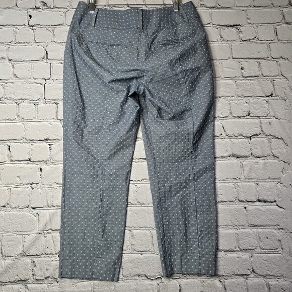 Ann Taylor Curvy Cotton Blend Small Diamond Print Cropped Pants Size 6 - Picture 6 of 11